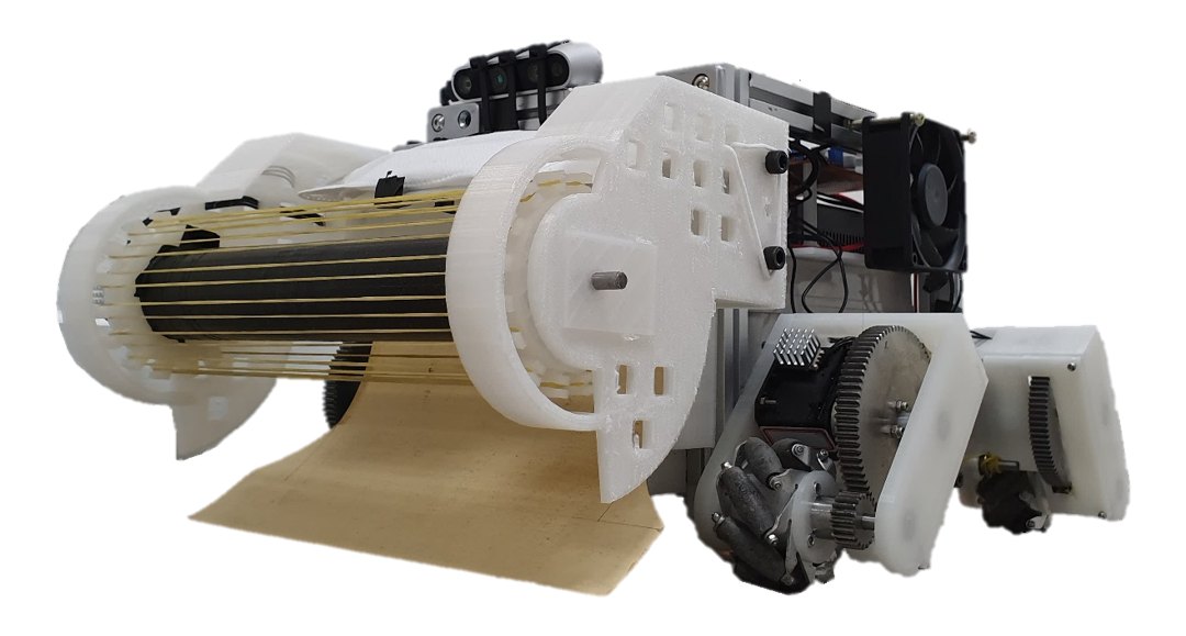 Ball-collecting robot NUNU — the built robot with its roller pick-up module